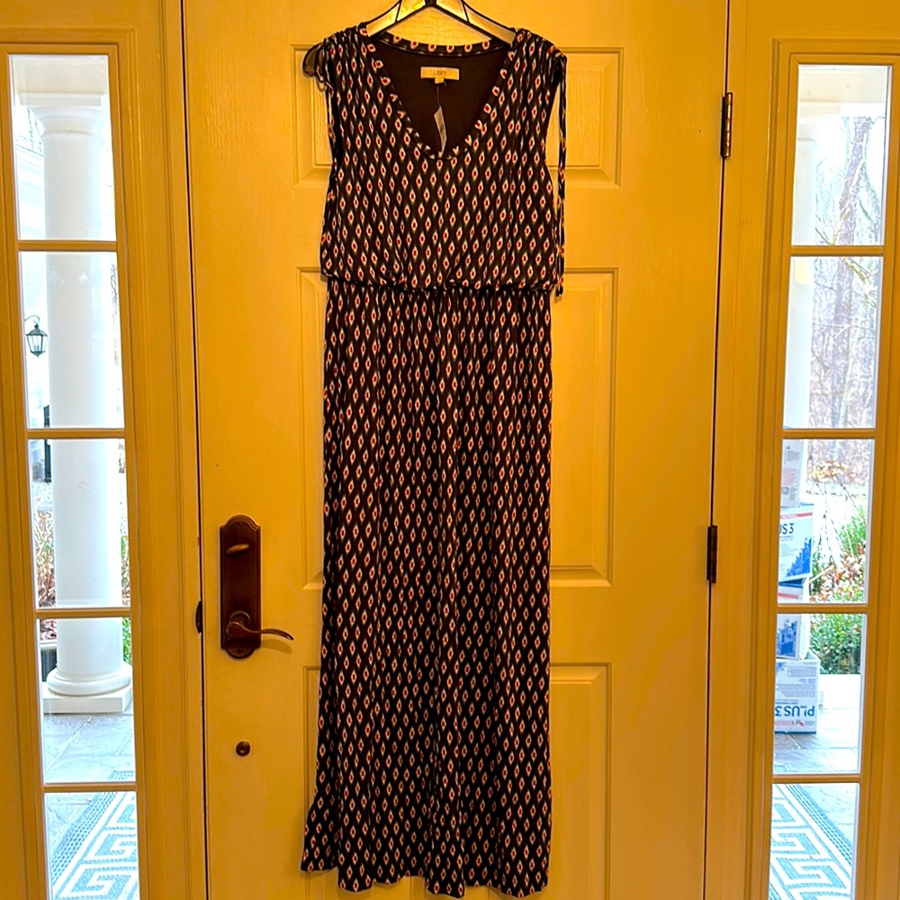 Ann Taylor LOFT maxi dress blue M NWT